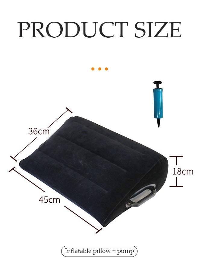 DUNISO Portable Wedge Pillow Inflatable Cushion - Body Positioners Lightweight Wedge Pillow for Sleeping, Leg Elevation, Use in Bed, Travel, Camping, Fast Inflating Deflation - Image 4