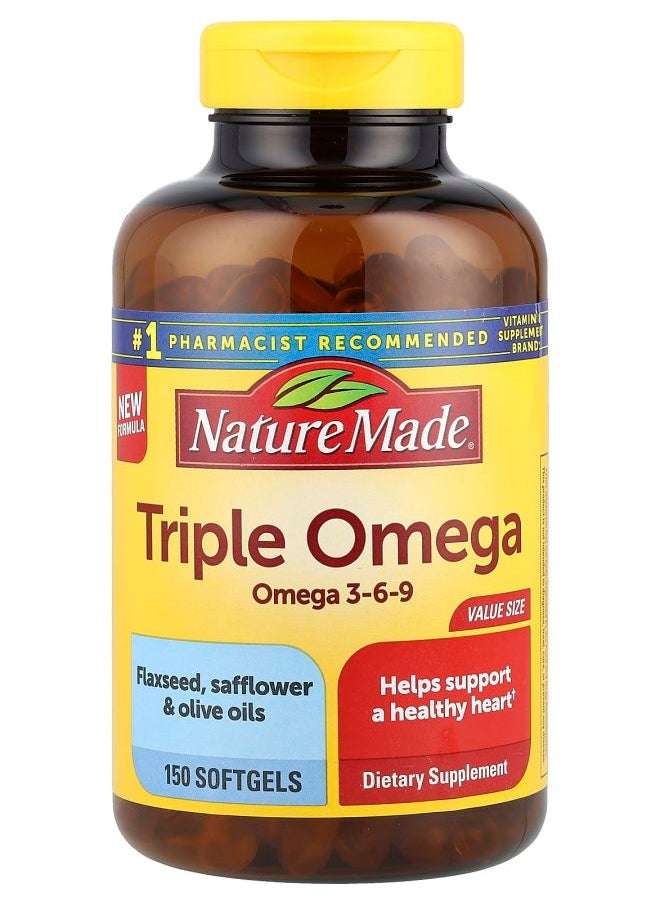 Nature Made Triple Omega 150 Softgels 