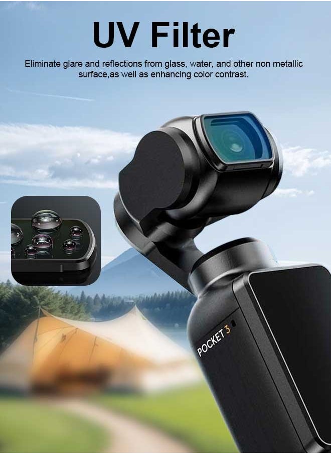 Tersely Magnetic UV Filter for DJI OSMO Pocket 3 - Multi Coated HD Optical Glass, Water Resistant, Lightweight Aluminum Frame  - Image 2