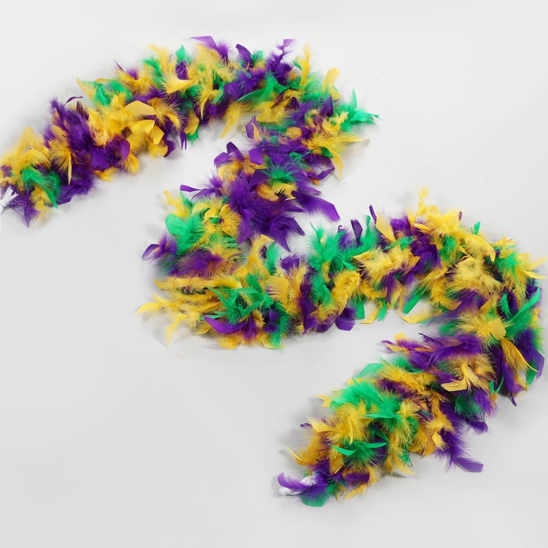 Larryhot 80g Mardi Gras Feather Boa - 2 Yards Boa Feathers for Party, Christmas, Masquerade Party, Carnival, Concert and Home Decoration - Image 3