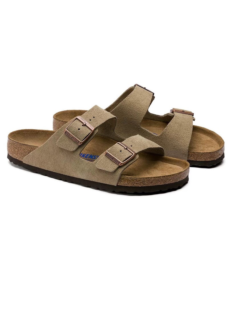 BIRKENSTOCK BIRKENSTOCK men's and women's cowhide suede soft-soled Arizona double-button slippers 