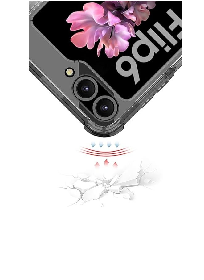 Generic - Case for Samsung Galaxy Z Flip 6 2024 with Ring, with Screen Protector, Anti-Fall Shockproof Protective Phone Cover Case Compatible with Galaxy Z Flip 6 Case 5G - Image 1