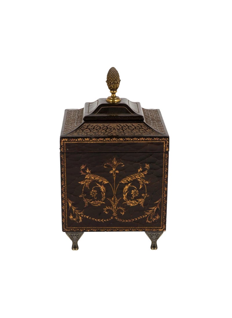SYOSI - 20 Pieces Antique Jewelry Box Legs with Screws, Retro Design Decorative Box Feet Metal Support Feet Bronze Box Feet Antique Design Jewelry Box Legs for Cases Jewelry Boxes Toolbox(1.1 x 1.06 Inch) - Image 1
