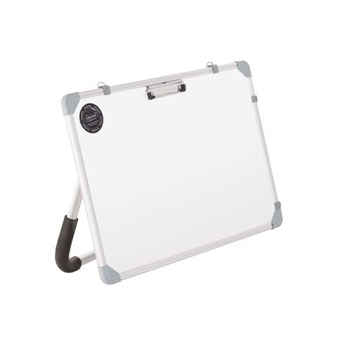 Eduway Non-Magnetic Dry Erase 1x1.5 Feet White Board with Stand | Standing Whiteboard | Table Top with Paper Clip for Study, Memo, to Do List, with 1 Marker Pen, 1 Duster, (30x40 Cms). - Image 4