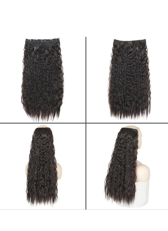 Generic - Versatile Long Wavy Hair Extensions for Fine Hair for Women (Black) - Image 1