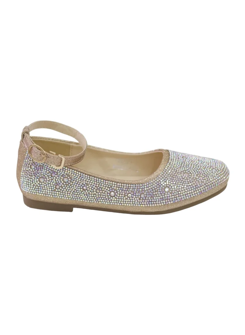 LAMARAPARIS ROSEY GIRLS DIAMANTE BALLARINA GOLD