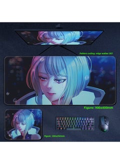 Cyberpunk Edge Walker Mouse Pad Computer Desktop Pad Lucy Edge Runner Cyberpunk 2077 Surrounding-Color:300x250x4mm-Pattern:Edge Walker 007