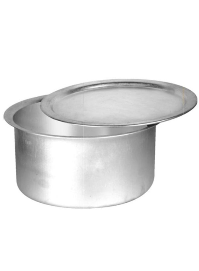 RAJ Set of 5 aluminum pots with flat, saucer-shaped lids, made in India, sizes 12/16/20/24/28 cm - Image 3