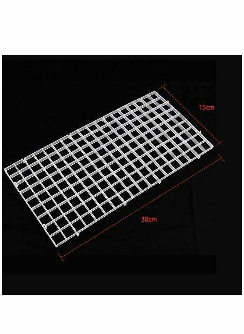 6 PCS Aquarium Divider Filter Tray Egg Crate Fish Tank Bottom Isolation, White, 30 cm x 15cm - Image 5