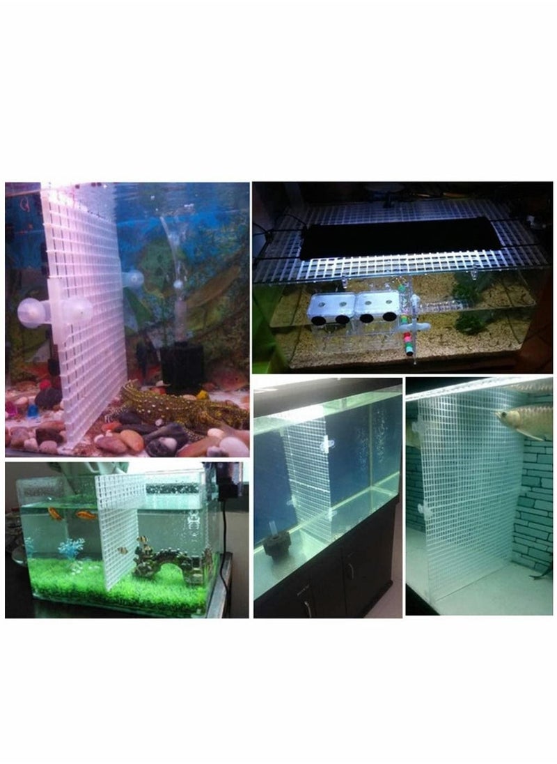 6 PCS Aquarium Divider Filter Tray Egg Crate Fish Tank Bottom Isolation, White, 30 cm x 15cm - Image 3