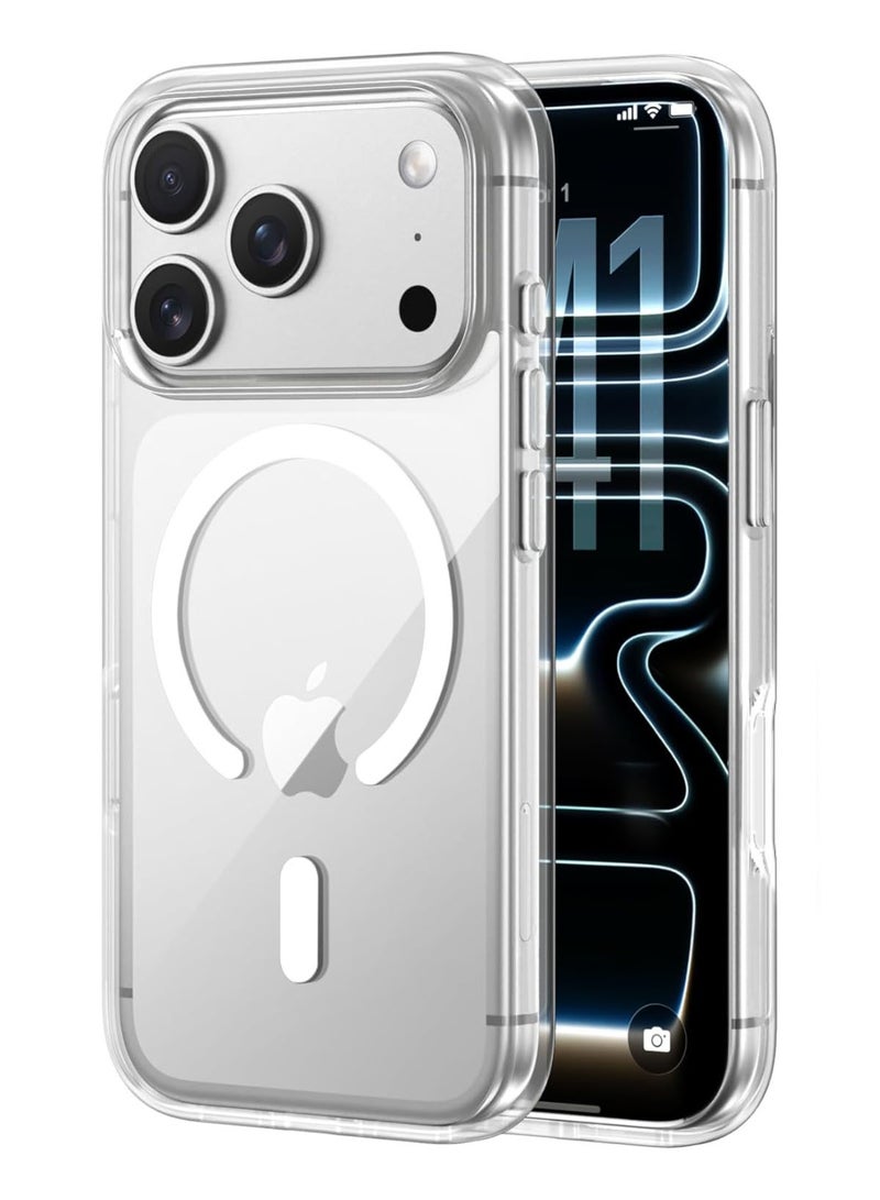 Eligo for iPhone 17 Pro Magnetic Case, Compatible with MagSafe,[Anti-Yellowing]Crystal Clear Shockproof Protection Back Cover, Ultra Slim Strong Magnet Phone Shell Case for Apple 17 Pro (2025) - Image 1