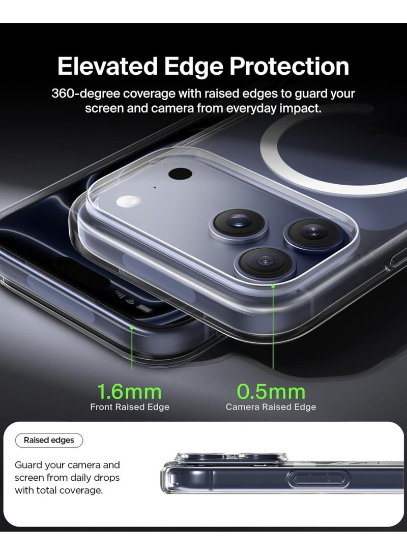 Eligo for iPhone 17 Pro Magnetic Case, Compatible with MagSafe,[Anti-Yellowing]Crystal Clear Shockproof Protection Back Cover, Ultra Slim Strong Magnet Phone Shell Case for Apple 17 Pro (2025) - Image 5