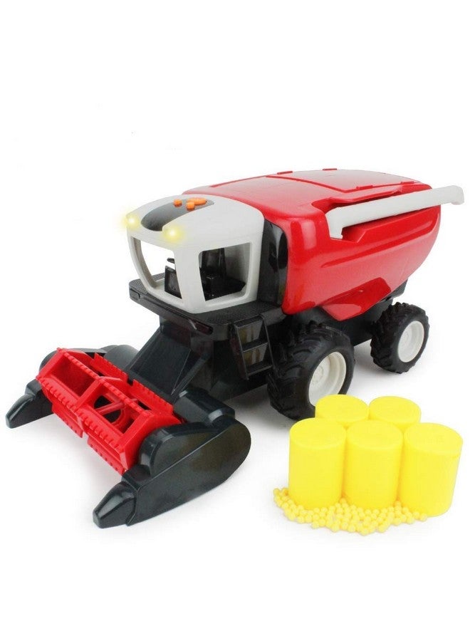 BOLEY Boley Farm Harvester - Light and Sound Farm Toy Truck Harvester Set - Small Grains and Hay Bales Included - Tractor Toys for Kids - Image 1