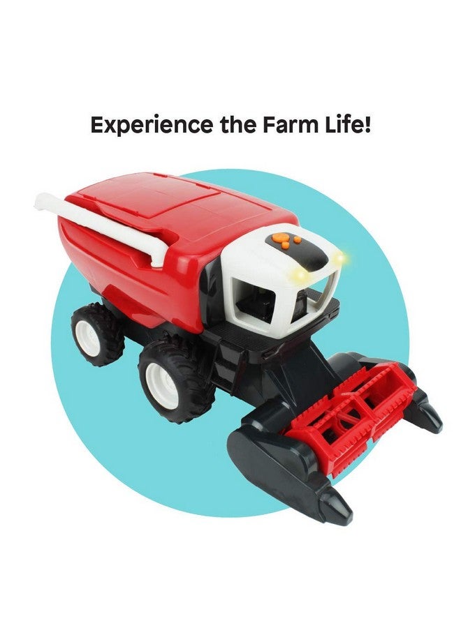 BOLEY Boley Farm Harvester - Light and Sound Farm Toy Truck Harvester Set - Small Grains and Hay Bales Included - Tractor Toys for Kids - Image 4
