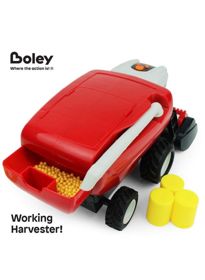 BOLEY Boley Farm Harvester - Light and Sound Farm Toy Truck Harvester Set - Small Grains and Hay Bales Included - Tractor Toys for Kids - Image 3