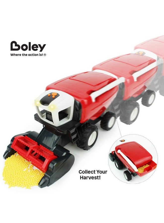 BOLEY Boley Farm Harvester - Light and Sound Farm Toy Truck Harvester Set - Small Grains and Hay Bales Included - Tractor Toys for Kids - Image 2