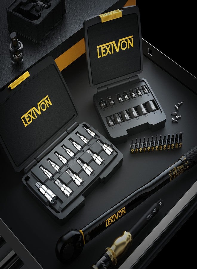 LEXIVON لقم ليكسيفون النجمي المقاوم للعبث، ١٣ قطعة، مصنوع من فولاذ سبائك S2 فاخر، T4 - T40 | طقم لقم توركس مقاوم للصدمات، ساق سداسية ١/٤ بوصة (LX-301) - Image 2