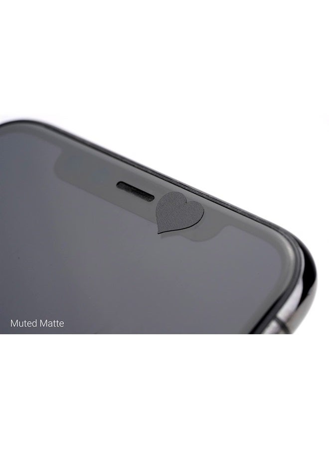MyCamShield أغطية كاميرا/ويب كام محجوبة من الفينيل | 57 ملصق ويب كام قابل لإعادة اللصق | 3 أحجام | أسود 57-عبوة قلوب (مات م muted) - Image 3
