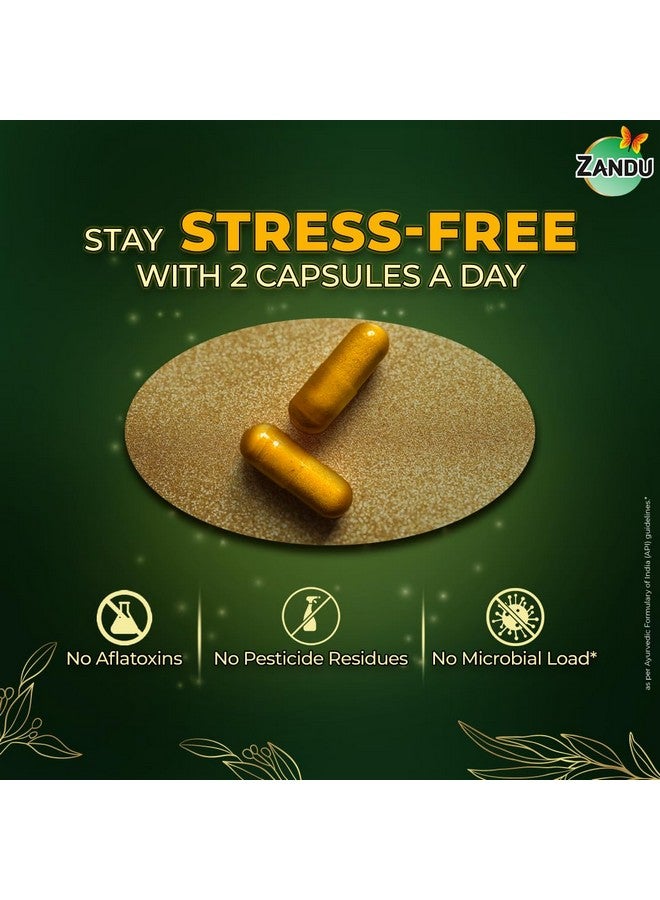زاندو أشواغاندا جولد بلس | مصنوع من الذهب وأشواغاندا وسافيد موسلي وشيلاجيت ومكونات أيورفيدية أخرى | يساعد على تعزيز القدرة على التحمل ويقوي المناعة | 60 كبسولة - Image 4