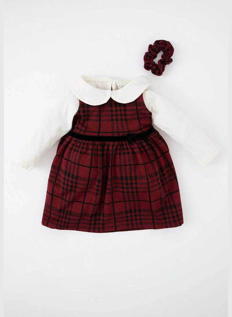 DeFacto New Year BabyGirl Regular Fit Baby Neck Long Sleeve Dress