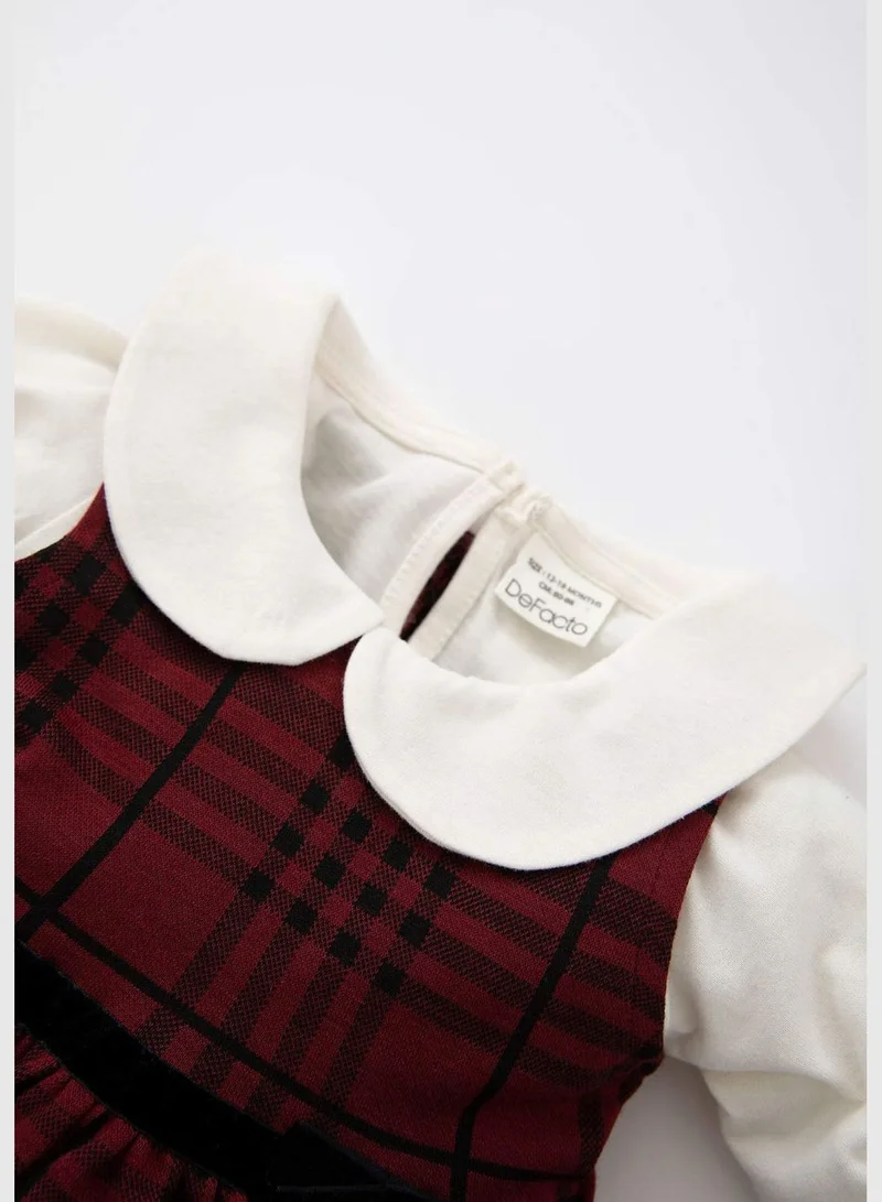 DeFacto New Year BabyGirl Regular Fit Baby Neck Long Sleeve Dress