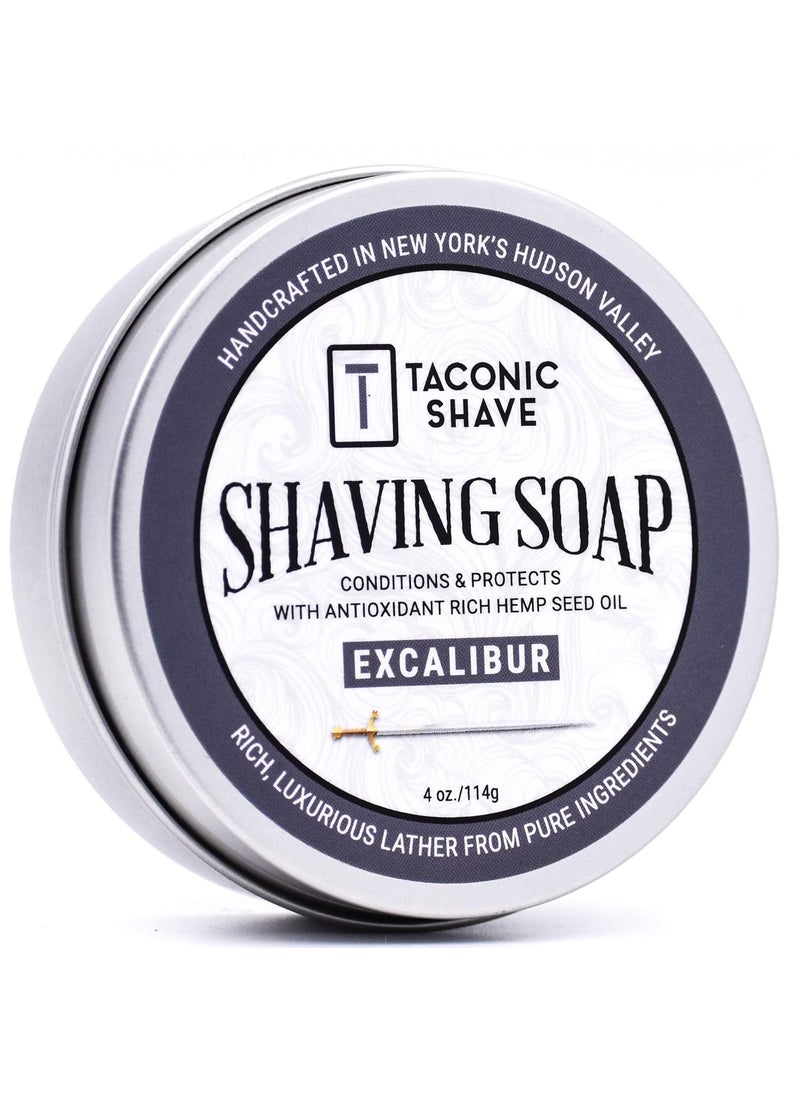 taconic shave Taconic Shave Barbershop Quality Shaving Soap for Men with Anti-Oxidant Rich Seed Oils – Moisturizing Shaving Soap for All Skin Types (Excalibur) 