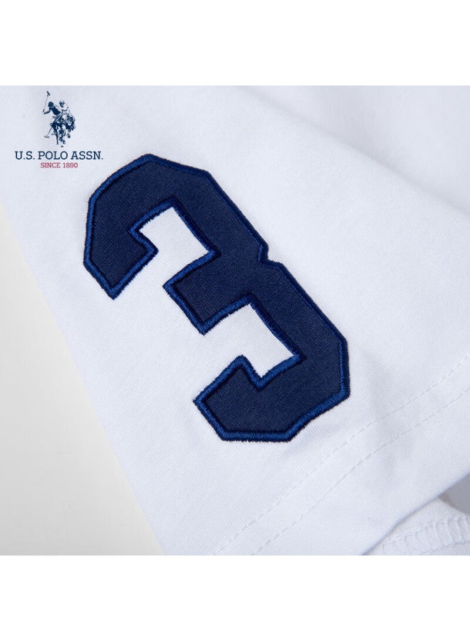 U.S. Polo Assn. U.s. Polo Assn. Men's Short Sleeve T-shirt Summer Pure Cotton White T-shirt Loose Round Neck Short Sleeve Men's Undershirt Pure White Xl  - Image 4