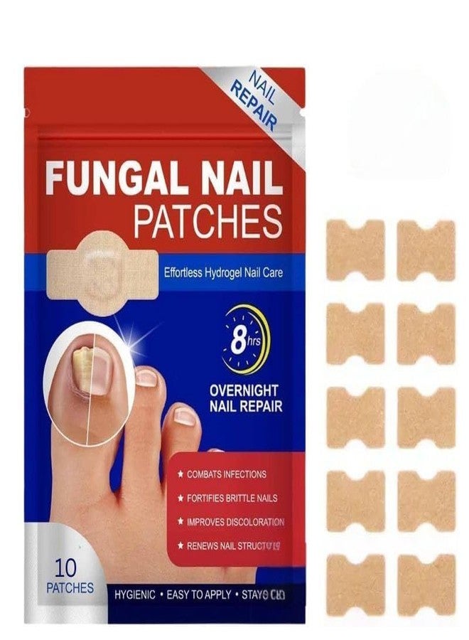 Flair Fusion New Nail Patches, 10PCS Nail Treatment Patches, Multi-Purpose Toenail Repair Treatment Pads, Toenail Patches, Antifungal Nail Treatment - Image 1
