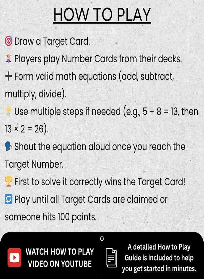The Game Factory Googol - Fun Educational Math Card Game for Kids & Adults - Age 6 Years & Above - Travel Friendly Packaging - Educational Stem - Fast Mental Math Game - Image 5