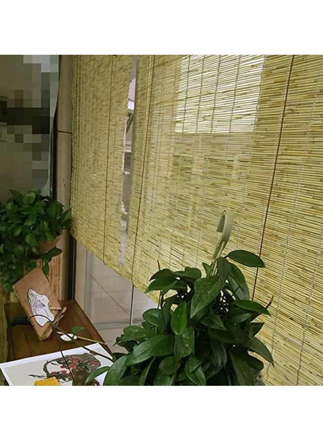 HOME TASTE Bamboo Roll-Up Blinds for Windows & Outdoors (100x200cm, Small) – Natural Reed Shades for Patio, Garden, Porch & Balcony – Light Filtering & Eco-Friendly Design  - Image 4