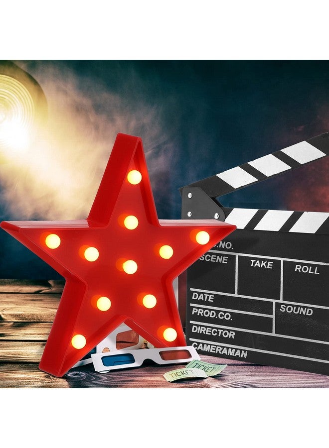 Tuanse Tuanse Movie Theater Decor Film Clapper Board Accessory and Marquee Light LED Star Sign Movie Props for Night Decorations Party Supplies  - Image 4