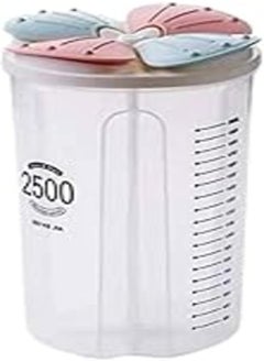 Generic Cereal Storage Container, Airtight Food Storage Container, BPA Free Plastic Cereal Dispenser, Large Kitchen Storage Container with Lids for Grains, Sugar, Flour, Rice, Nuts, Snacks (2.5L) 