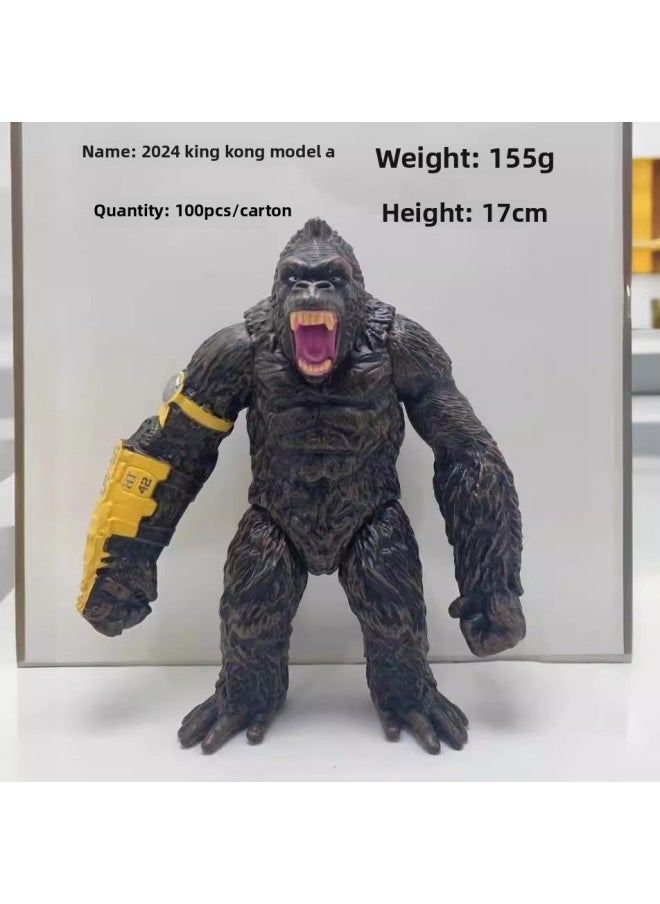 Godzilla Vs. King Kong 2024 Godzilla Mechanical Arm Scar Wang Shi Mu Ornaments Doll Hand-made Model-Color:Scar King