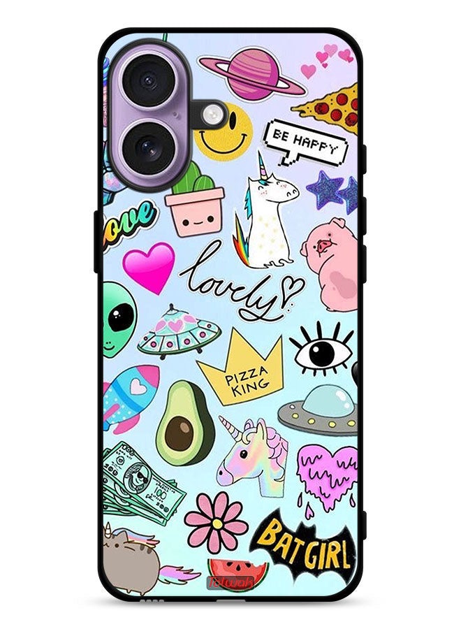 Tolwak Apple iPhone 17 Protective Case Cover Lovely Stickers - Image 1
