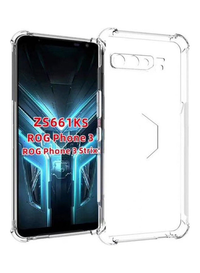 NIBEMINENT Case For Asus Rog Phone 3 FourCorner Airbag AntiDrop Tpu Transparent Mobile Cover Clear