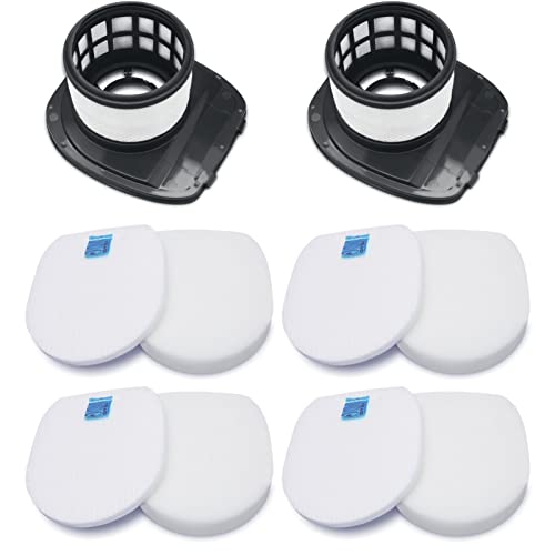 LANROON IX141 Filters Fit for Shark IX141 IX140 IZ140 IX142 IZ140C IZ142 UZ145 IZ141C IX141H WZ140 WZ250 Stick Vacuum, Replace Part 616FJ140 & 617FJ140, 2 Pack Filter 4 Pack Foam & Felt Filter Kit - Image 1