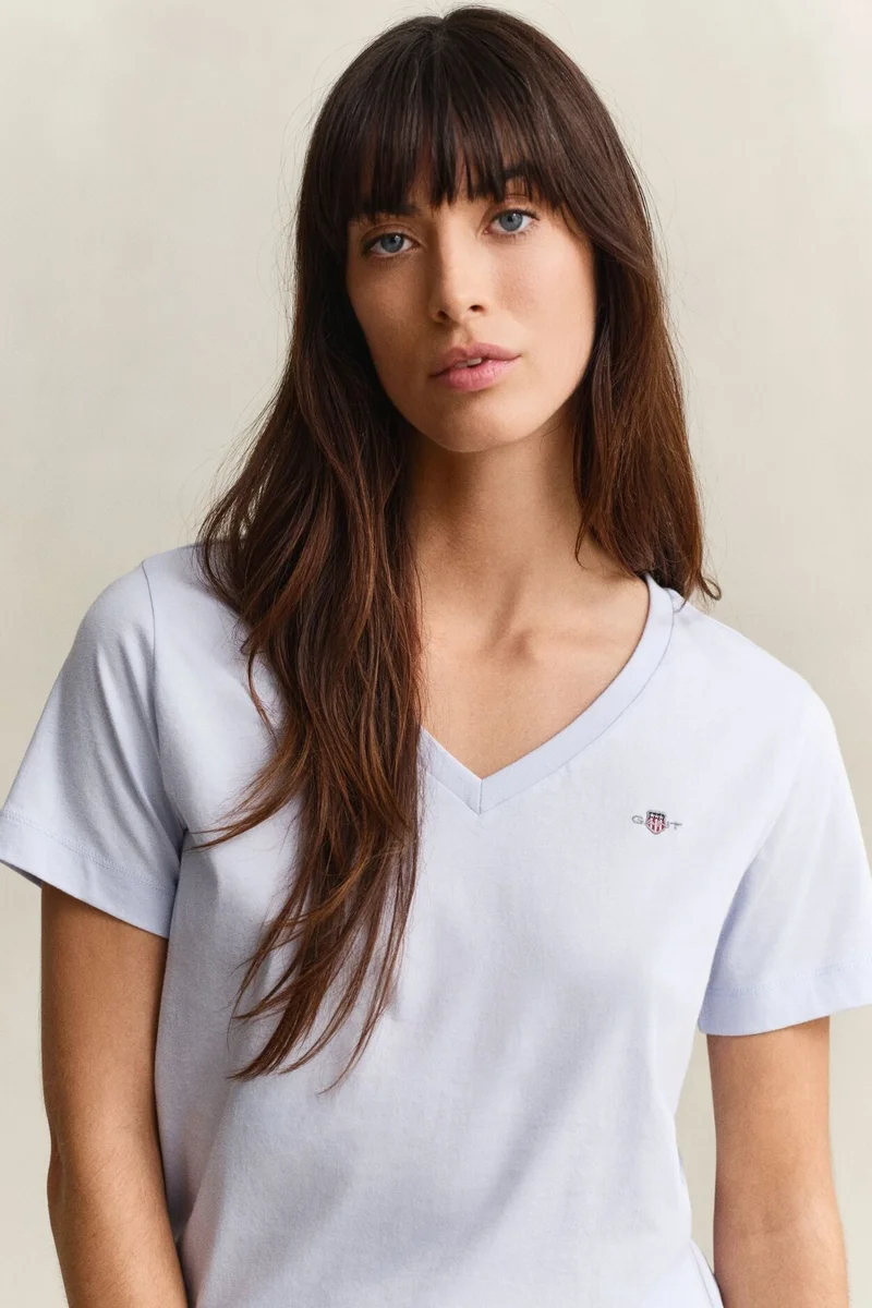 GANT Regular Shield Short Sleeve V-Neck T-Shirt