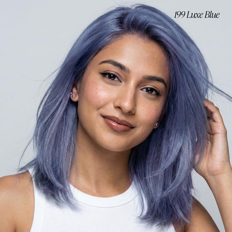 Adore Semi Permanent Hair Color (199 Luxe Blue) | Vegan & Cruelty-Free Blue Hair Dye | No Ammonia, No Peroxide, No Alcohol | 4 Fl Oz (Pack of 1) - Image 2