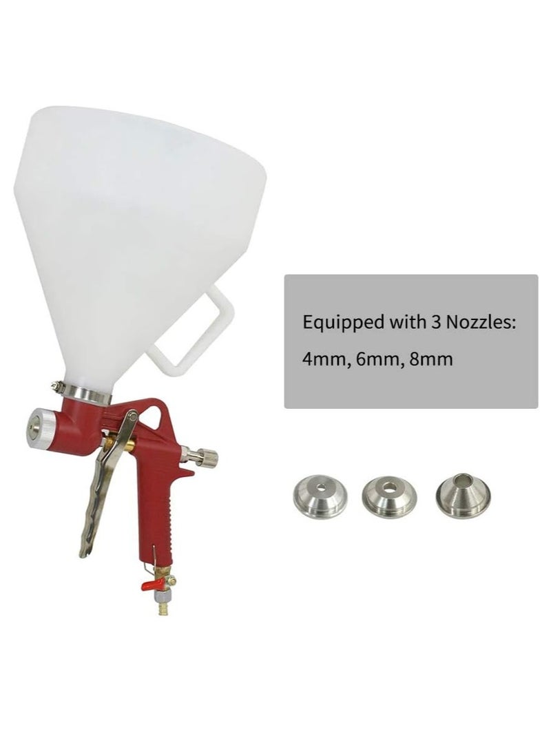 Midwest مسدس رش الهواء أداة طلاء القوام مسدس رش الهواء لطلاء الجدران 1.32 جالون مع مقبض و 3 فوهات - Image 4