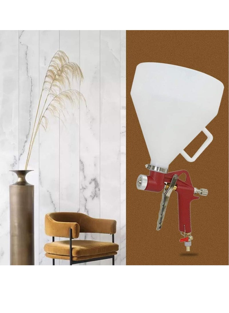 Midwest مسدس رش الهواء أداة طلاء القوام مسدس رش الهواء لطلاء الجدران 1.32 جالون مع مقبض و 3 فوهات - Image 5