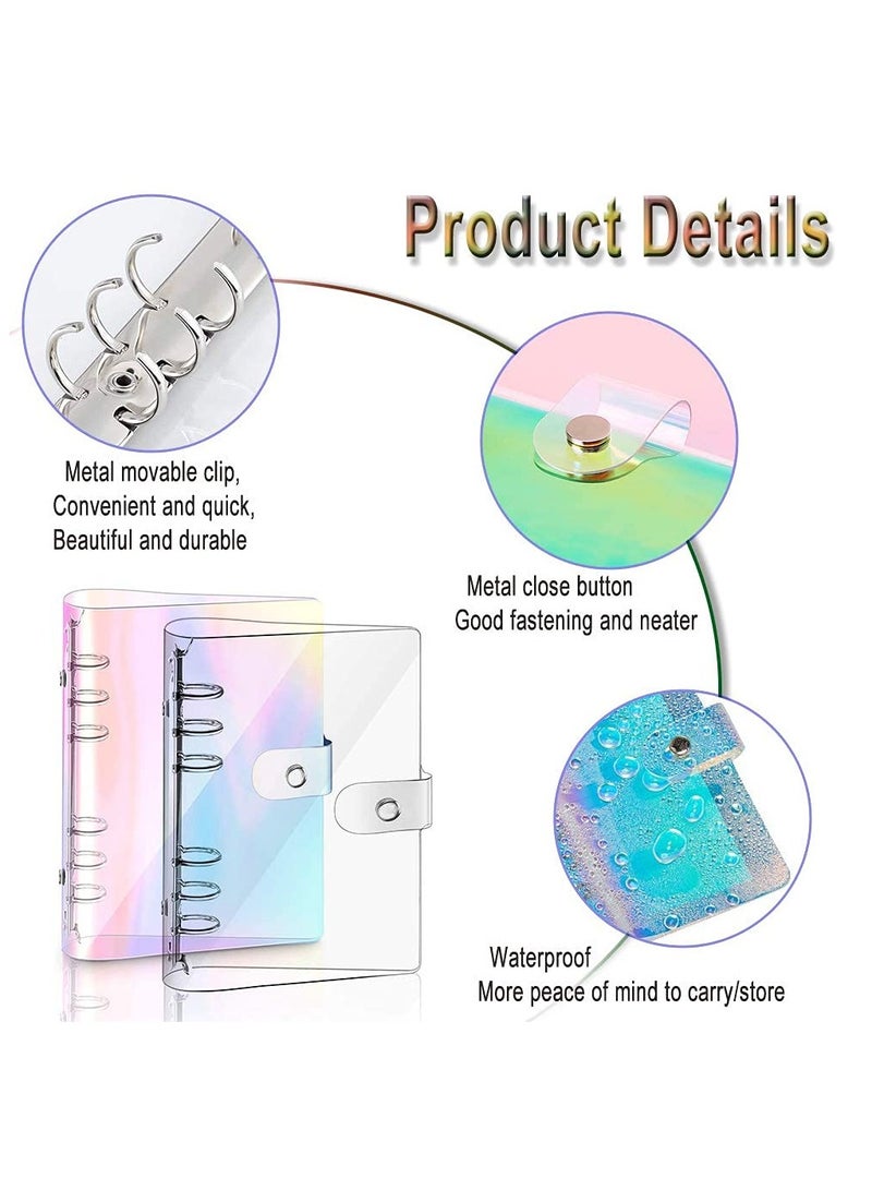 phomemo 2 PCS A5 Rainbow Soft PVC Notebook Binder, Refillable Paper PVC Binder, Loose Leaf Personal Planner Binder, Clear Soft PVC Notebook Cover  - Image 3