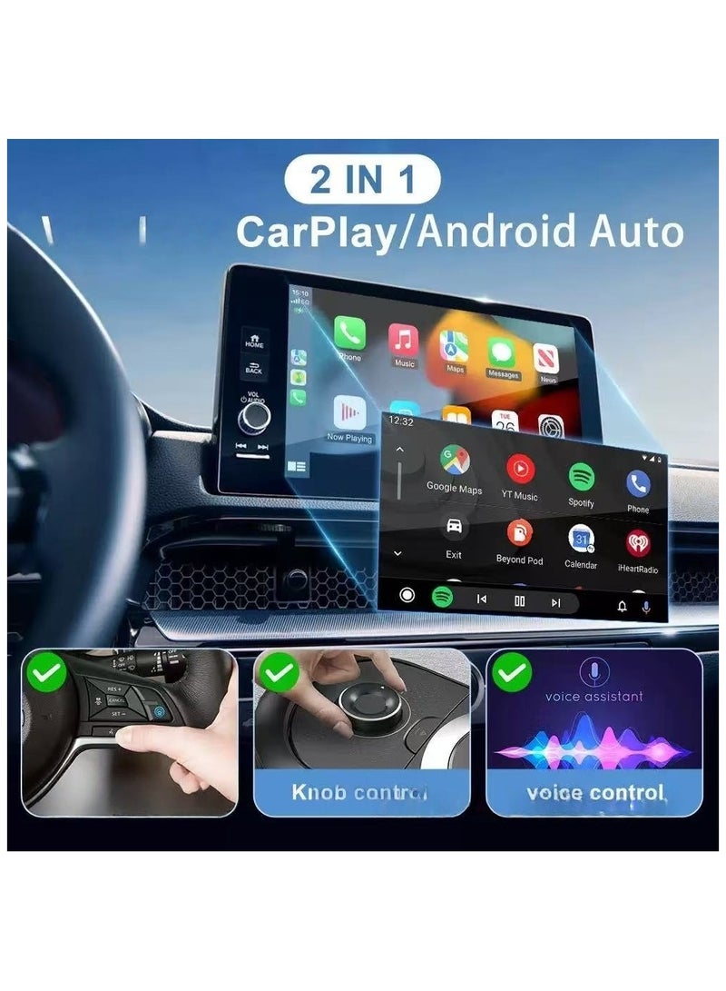 محول لاسلكي 2 في 1 لسيارات Carplay مع بلوتوث 4.2G وWiFi2.4G+5G لسيارات CarPlay/Auto السلكية - Image 2