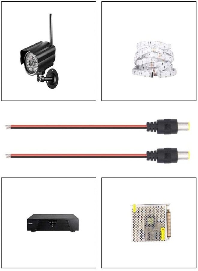 ELECTRA ZONE Premium DC Connector Cable Wire Set Of 20, Black and Red, Gold-Plated Tips - Image 2
