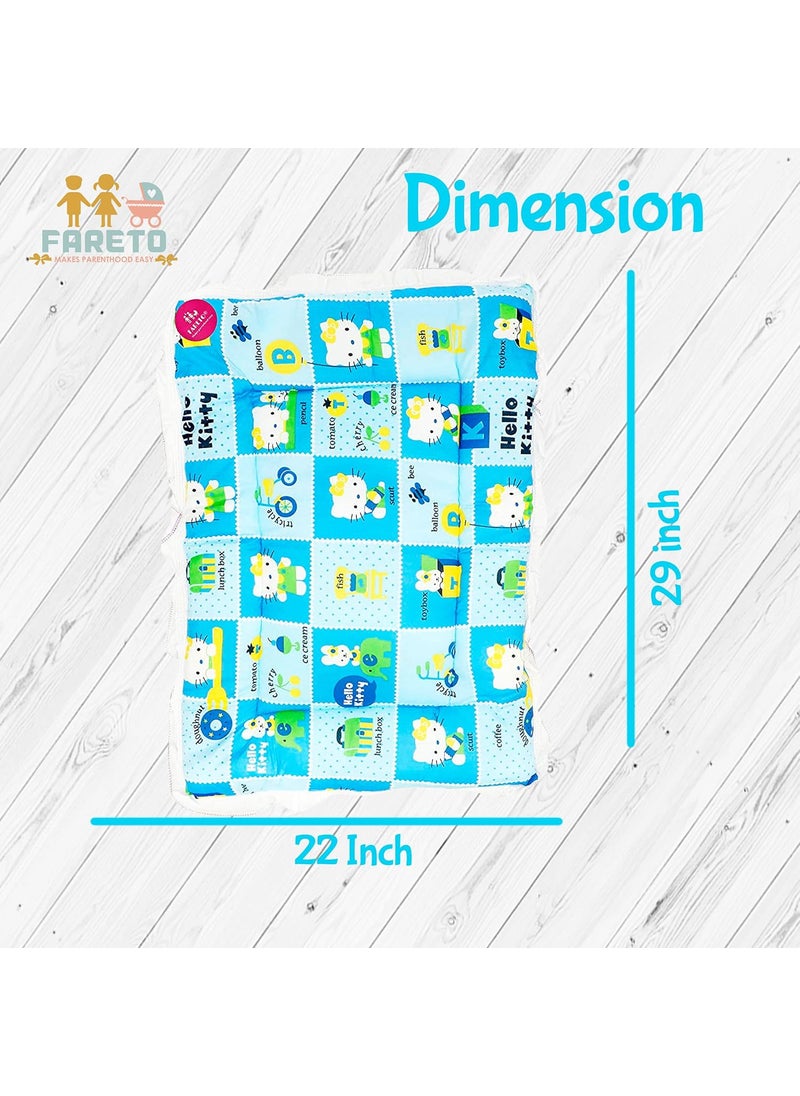 FARETO Fareto Cotton Baby Cradle Bed Sleeping Mat Multi Purpose Cushioned Bed Pack of 301 YearsL29Ins B22 Ins  - Image 5