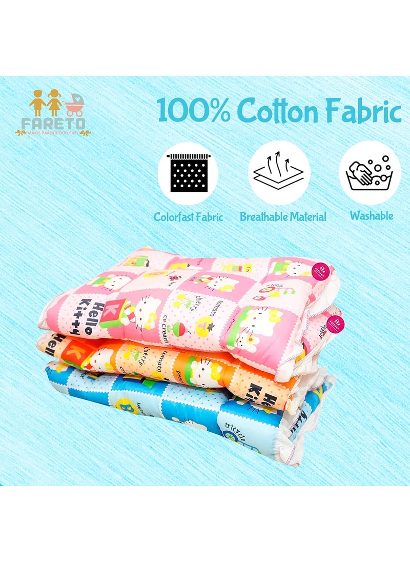 FARETO Fareto Cotton Baby Cradle Bed Sleeping Mat Multi Purpose Cushioned Bed Pack of 301 YearsL29Ins B22 Ins  - Image 4