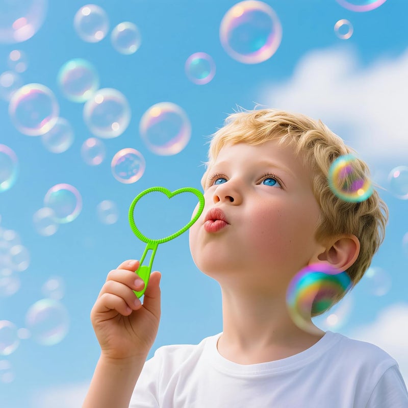 iShyan Giant Bubble Wand Kit, 24 Pcs Big Bubble Wands Set with Tray Funny Bubble Maker for Kids Summer Outdoor Birthday Party Favors Gifts - Image 5