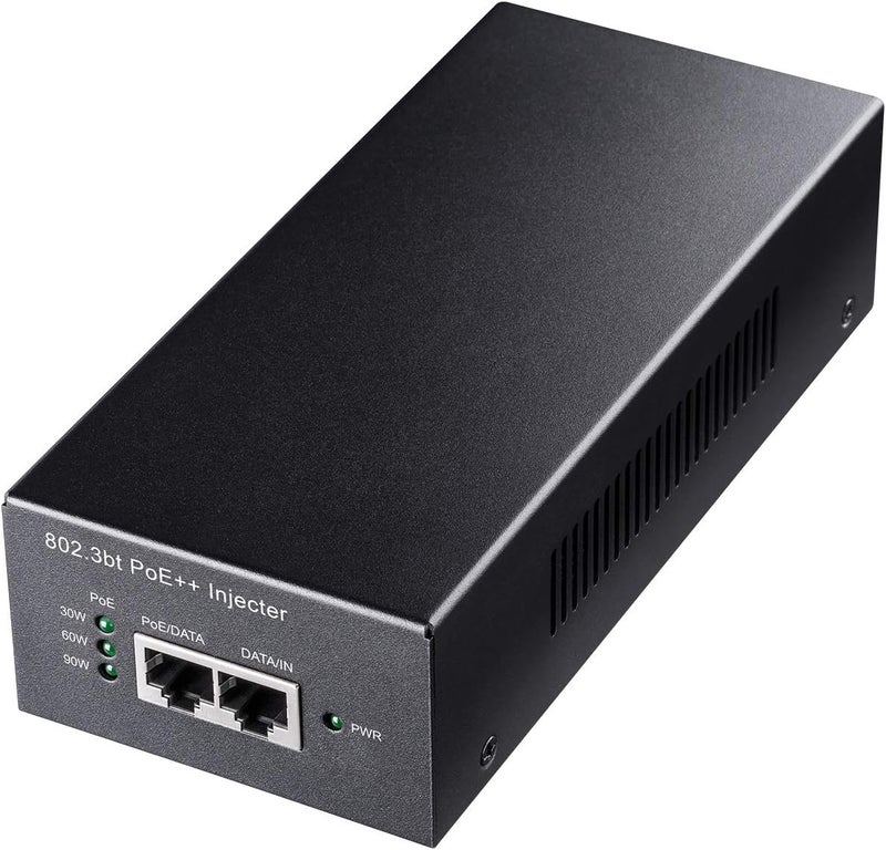 cudy POE400 90W Gigabit Ultra PoE++ Injector Adapter, IEEE 802.3 bt /802.3at/802.3af Compliant, Up to 90W Ultra Power Supply, 10/100/1000Mbps Shielded RJ-45, Plug & Play, Metal housing - Image 1