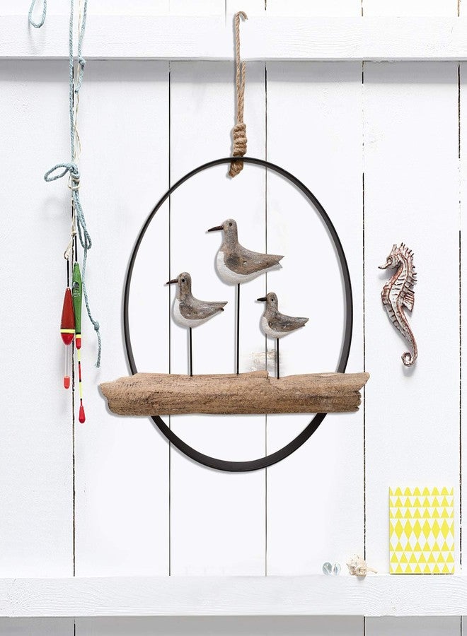 Attraction Design Wooden Seagull Decor Hanging Wood Seagull Decoration for Wall, Rustic Nautical Seagull Decor Beach Theme Home Decoration Seagull Sculpture Home Decor Bathroom Bedroom Lake House Decor - Image 4