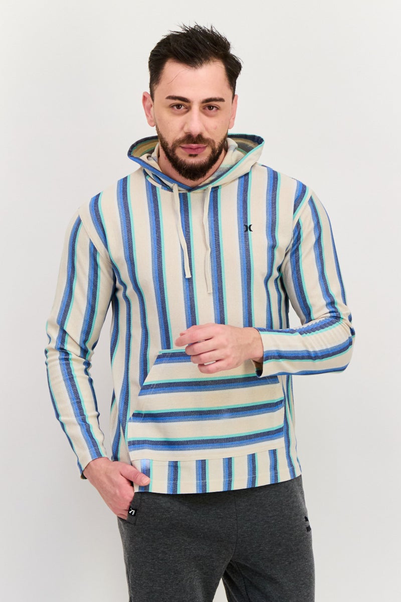 Hurley Men Sportswear Fit Long Sleeve Outdoor Hoodie, Beige  - Image 1