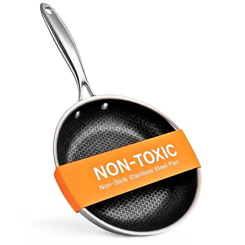 Ziruma Non-Toxic Frying Pan, Non Stick 9.5" Fully Clad for Fast & Even Heat, PFOA-Free, Premium 304 Stainless Steel Handle, Induction Compatible, Oven Safe to 500°F - Image 1
